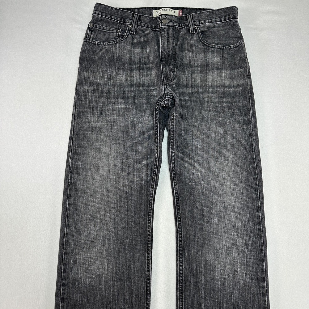 Levi's 505 Jeans Mens 32x32 Black Regular Straight 100% Cotton Denim Casual Y2k